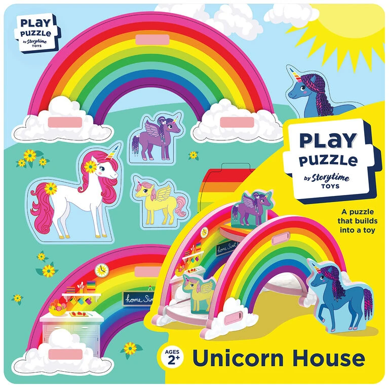 Storytime Toys 3D Unicorn Rainbow House Play Puzzle 1 Storytime Toys 3D Unicorn Rainbow House Play Puzzle