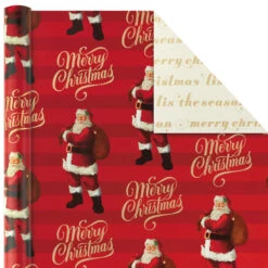 Hallmark Red And Gold 3-Pack Reversible Christmas Wrapping Paper, 120 Sq. Ft. 9 Hallmark Red And Gold 3-Pack Reversible Christmas Wrapping Paper, 120 Sq. Ft. -Hallmark Sales Store 3Pack Red and Gold Reversible Christmas Wrapping Paper 5JXW1029 04