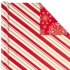 Hallmark Red And Gold 3-Pack Reversible Christmas Wrapping Paper, 120 Sq. Ft. 10 Hallmark Red And Gold 3-Pack Reversible Christmas Wrapping Paper, 120 Sq. Ft. -Hallmark Sales Store 3Pack Red and Gold Reversible Christmas Wrapping Paper 5JXW1029 05