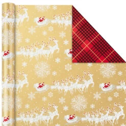 Hallmark Red And Gold 3-Pack Reversible Christmas Wrapping Paper, 120 Sq. Ft. 11 Hallmark Red And Gold 3-Pack Reversible Christmas Wrapping Paper, 120 Sq. Ft. -Hallmark Sales Store 3Pack Red and Gold Reversible Christmas Wrapping Paper 5JXW1029 06