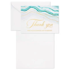 Hallmark Abstract Waves Boxed Blank Sympathy Thank-You Notes, Pack Of 20 -Hallmark Sales Store Abstract Waves Boxed Blank Sympathy ThankYou Notes 5STZ1101 03