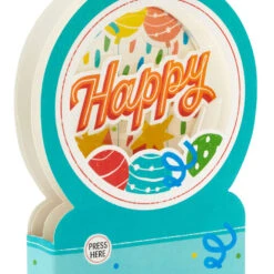 Hallmark All The Happiness Snow Globe Musical 3D Birthday Card With Motion -Hallmark Sales Store Balloons Snow Globe Musical Motion 3DBirthday Card 1299WDR1212 04