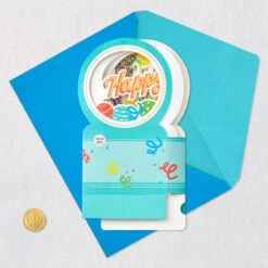 Hallmark All The Happiness Snow Globe Musical 3D Birthday Card With Motion -Hallmark Sales Store Balloons Snow Globe Musical Motion 3DBirthday Card 1299WDR1212 05