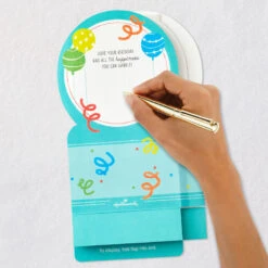 Hallmark All The Happiness Snow Globe Musical 3D Birthday Card With Motion -Hallmark Sales Store Balloons Snow Globe Musical Motion 3DBirthday Card 1299WDR1212 06