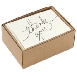 Hallmark Black Script Bulk Boxed Blank Thank-You Notes, Pack Of 40 -Hallmark Sales Store Black Script Boxed Blank ThankYou Notes Multipack 1TYN2453 04