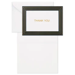 Hallmark Black And Gold Bulk Blank Thank-You Notes, Pack Of 50 -Hallmark Sales Store Black and Gold Bulk Blank ThankYou Notes Assortment 1399WTU3882 03