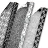 Hallmark Black And White Prints 3-Pack Reversible Wrapping Paper, 75 Sq. Ft. Total