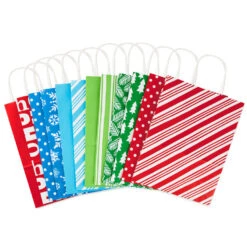 Hallmark 13" Bright Fun 12-Pack Assorted Christmas Gift Bags -Hallmark Sales Store Bright Fun 12 Assorted Large Christmas Gift Bags 5XGB2812 04