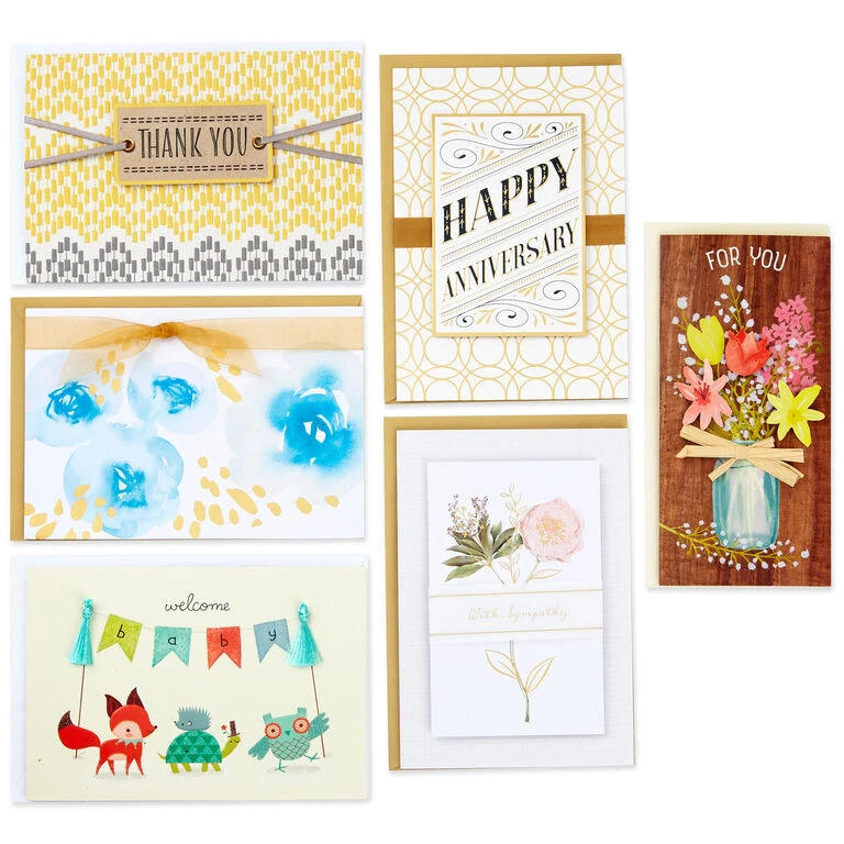 Hallmark Premium Assorted Handmade All-Occasion Cards In Leaf Print Organizer, Box Of 24 6 Hallmark Premium Assorted Handmade All-Occasion Cards In Leaf Print Organizer, Box Of 24 - Image 6