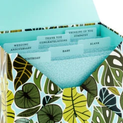 Hallmark Premium Assorted Handmade All-Occasion Cards In Leaf Print Organizer, Box Of 24 18 Hallmark Premium Assorted Handmade All-Occasion Cards In Leaf Print Organizer, Box Of 24 -Hallmark Sales Store Bulk Handmade AllOccasion Cards in Storage Box 5EDX1107 09