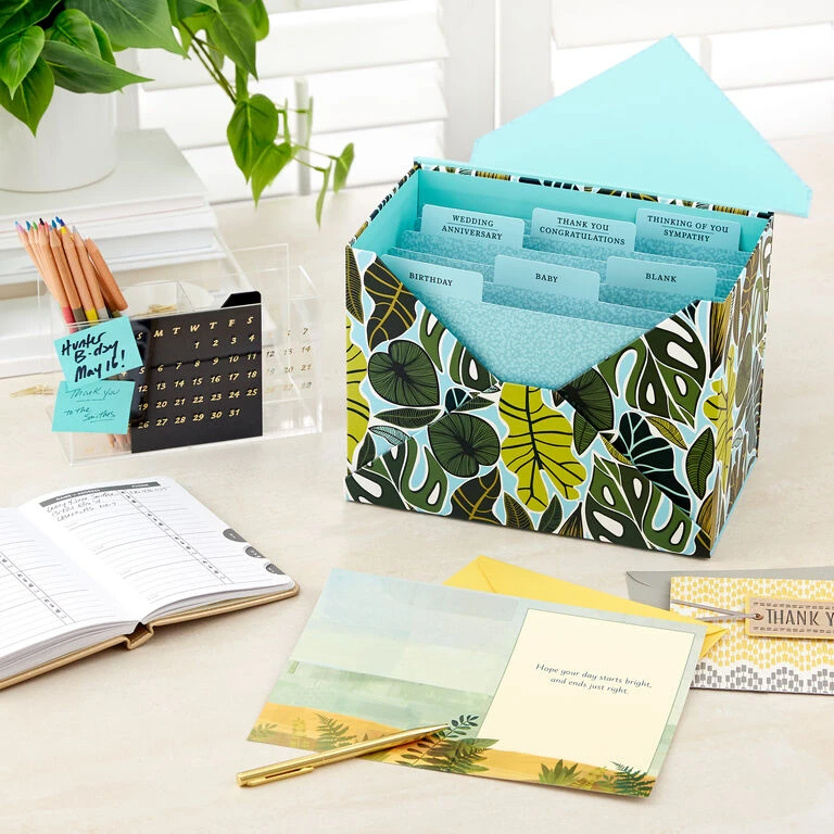 Hallmark Premium Assorted Handmade All-Occasion Cards In Leaf Print Organizer, Box Of 24 10 Hallmark Premium Assorted Handmade All-Occasion Cards In Leaf Print Organizer, Box Of 24 - Image 10