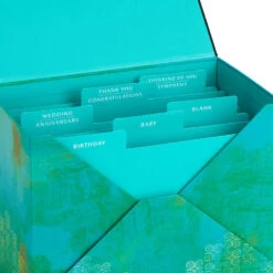 Hallmark Assorted Mahogany All-Occasion Greeting Cards In Green Watercolor Organizer, Box Of 24 -Hallmark Sales Store Bulk Pack Assorted Mahogany Cards in Storage Box 5EBN1044 05