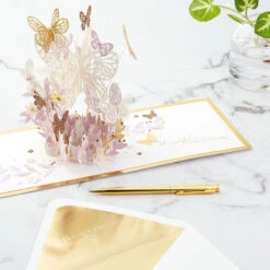 Hallmark Butterfly Bouquet Thankful For You 3D Pop-Up Thinking Of You Card 13 Hallmark Butterfly Bouquet Thankful For You 3D Pop-Up Thinking Of You Card -Hallmark Sales Store Butterfly Flowers 3D PopUp Thinking of You Card 1299LAD9643 06