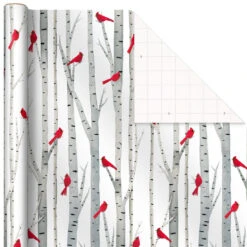 Hallmark Winter Wonder 3-Pack Christmas Wrapping Paper Assortment, 120 Sq. Ft. -Hallmark Sales Store Cardinals Snowflakes and Village Gift Wrap Pack 5JXW1075 05