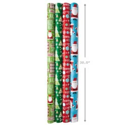Hallmark Christmas Cheer 4-Pack Reversible Wrapping Paper Assortment, 150 Sq. Ft. 9 Hallmark Christmas Cheer 4-Pack Reversible Wrapping Paper Assortment, 150 Sq. Ft. -Hallmark Sales Store Christmas Cheer Assortment Reversible Wrapping Paper 5JXW1736 03
