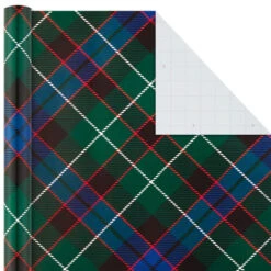 Hallmark Classic Plaids 4-Pack Wrapping Paper Assortment, 120 Sq. Ft. -Hallmark Sales Store Classic Plaids Christmas Wrapping Paper Assortment 5JXW1040 05