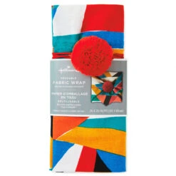 Hallmark 26" Colorful Abstract Fabric Gift Wrap With Elastic Band -Hallmark Sales Store Colorful Abstract Fabric Gift Wrap With Elastic Band 1299EJR6379 06