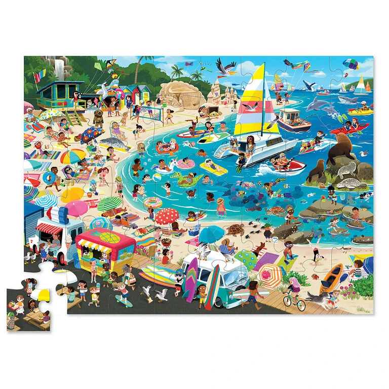 Crocodile Creek Day At The Beach 48-Piece Jigsaw Puzzle 2 Crocodile Creek Day At The Beach 48-Piece Jigsaw Puzzle - Image 2