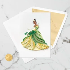 Hallmark Disney The Princess And The Frog Tiana Happy Wish Quilled Paper Handmade Card 12 Hallmark Disney The Princess And The Frog Tiana Happy Wish Quilled Paper Handmade Card -Hallmark Sales Store Disney Princess and the Frog Tiana Quilled Paper Card 1299LAD2855 05