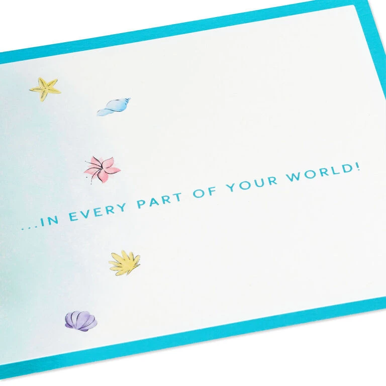 Hallmark Disney The Little Mermaid Wishing You Happiness 3D Pop-Up Card 3 Hallmark Disney The Little Mermaid Wishing You Happiness 3D Pop-Up Card - Image 3