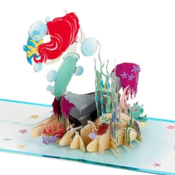 Hallmark Disney The Little Mermaid Wishing You Happiness 3D Pop-Up Card 13 Hallmark Disney The Little Mermaid Wishing You Happiness 3D Pop-Up Card -Hallmark Sales Store Disney The Little Mermaid Ariel 3D PopUp Card for Her 1499LAD2902 04
