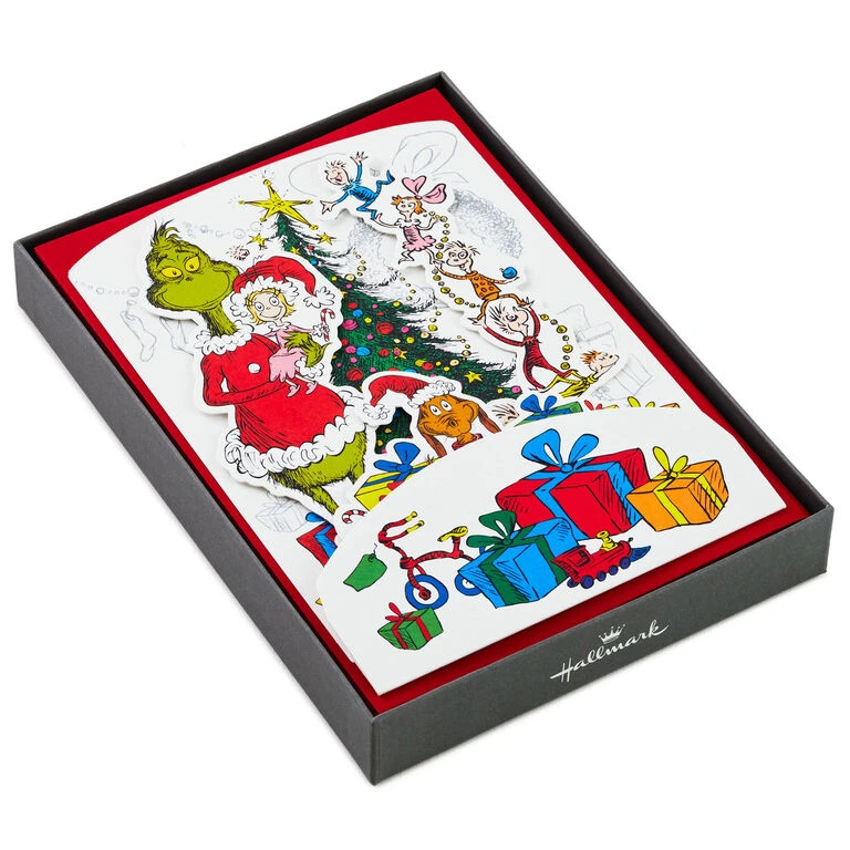 Hallmark Dr. Seuss™ How The Grinch Stole Christmas! 3D Pop-Up Boxed Christmas Cards, Pack Of 8 2 Hallmark Dr. Seuss™ How The Grinch Stole Christmas! 3D Pop-Up Boxed Christmas Cards, Pack Of 8 - Image 2