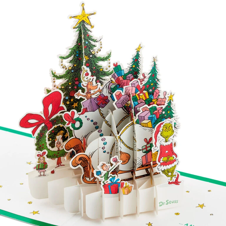 Hallmark Dr. Seuss™ How The Grinch Stole Christmas!™ Wreath 3D Pop-Up Christmas Card 1 Hallmark Dr. Seuss™ How The Grinch Stole Christmas!™ Wreath 3D Pop-Up Christmas Card
