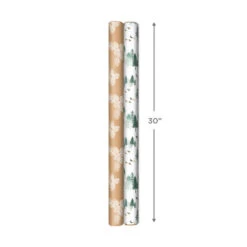 Hallmark Elegant Evergreens 2-Pack Holiday Wrapping Paper, 150 Sq. Ft. -Hallmark Sales Store Elegant Evergreens Holiday Wrapping Paper 5JXW1203 04