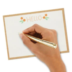 Hallmark Ivory Floral Flat Note Cards In Caddy, Box Of 40 -Hallmark Sales Store Floral SinglePanel Note Cards With Caddy 3CNT5048 06