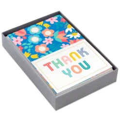 Hallmark Floral And Lettering Bulk Blank Note Cards, Pack Of 50