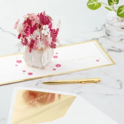 Hallmark Happy Thoughts Flower Bouquet 3D Pop-Up Thinking Of You Card 17 Hallmark Happy Thoughts Flower Bouquet 3D Pop-Up Thinking Of You Card -Hallmark Sales Store Flower Bouquet 3D PopUp Thinking of You Card 1299LAD9644 08