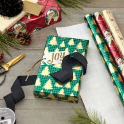 Hallmark Traditional 3-Pack Foil Christmas Wrapping Paper Assortment, 60 Sq. Ft. -Hallmark Sales Store Foil Christmas Wrapping Paper Assortment 5JXW1065 03