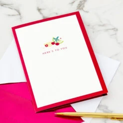 Hallmark Here's To You Cocktail Toast 3D Pop-Up Card 16 Hallmark Here's To You Cocktail Toast 3D Pop-Up Card -Hallmark Sales Store Fruit Cocktail Drinks Celebration 3D PopUp Card for Her 1299LAD2897 07