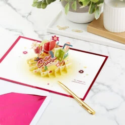 Hallmark Here's To You Cocktail Toast 3D Pop-Up Card 17 Hallmark Here's To You Cocktail Toast 3D Pop-Up Card -Hallmark Sales Store Fruit Cocktail Drinks Celebration 3D PopUp Card for Her 1299LAD2897 08
