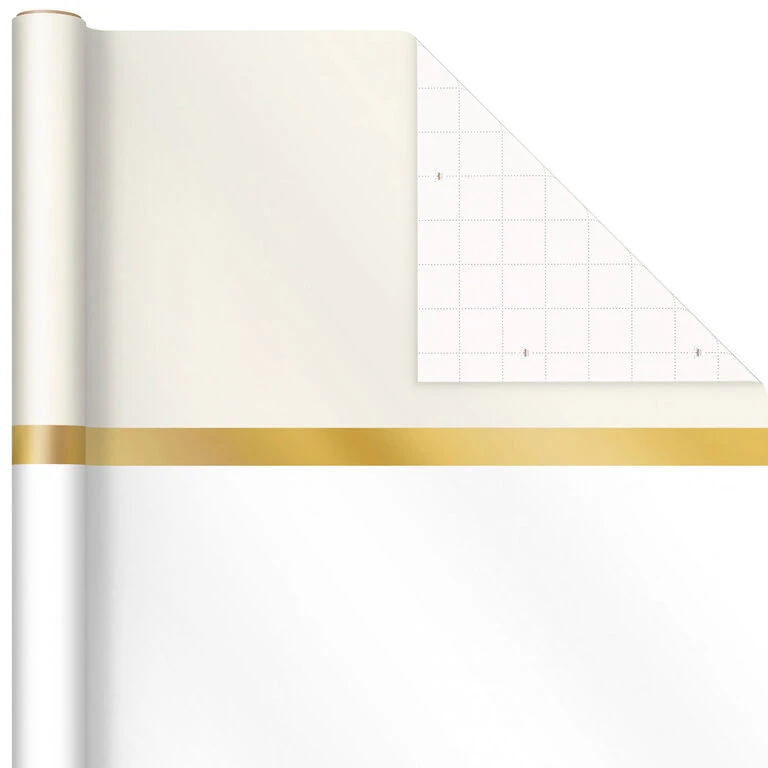 Hallmark Gold And White 6-Pack Holiday Wrapping Paper Assortment, 180 Sq. Ft. 8 Hallmark Gold And White 6-Pack Holiday Wrapping Paper Assortment, 180 Sq. Ft. - Image 8