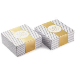 Hallmark 10" Gold And White Striped 2-Pack Gift Boxes With Bands -Hallmark Sales Store Gold and White Striped 2Pack Gift Boxes With Bands 5EBC1226 06