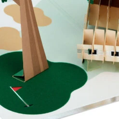 Hallmark Hope Your Day Is Good To A Tee Golf 3D Pop-Up Card -Hallmark Sales Store Golf Cart Pun Good Day 3D PopUp Card 5RZH1304 05