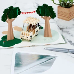 Hallmark Hope Your Day Is Good To A Tee Golf 3D Pop-Up Card -Hallmark Sales Store Golf Cart Pun Good Day 3D PopUp Card 5RZH1304 08