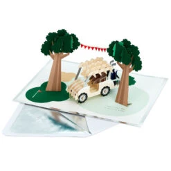 Hallmark Hope Your Day Is Good To A Tee Golf 3D Pop-Up Card -Hallmark Sales Store Golf Cart Pun Good Day 3D PopUp Card 5RZH1304 2