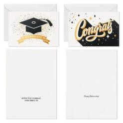 Hallmark Confetti Celebration Assorted Graduation Cards, Pack Of 36 -Hallmark Sales Store Grad Caps Confetti Graduation Cards Assortment 5GEY1003 04