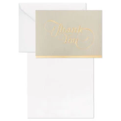 Hallmark Gray And Gold Bulk Blank Thank-You Notes, Pack Of 50 9 Hallmark Gray And Gold Bulk Blank Thank-You Notes, Pack Of 50 -Hallmark Sales Store Gray and Gold Bulk Blank ThankYou Notes Multipack 3THK2522 03