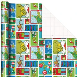 Hallmark Dr. Seuss™ Grinch 3-Pack Christmas Wrapping Paper Assortment, 105 Sq. Ft. -Hallmark Sales Store Grinch 3Pack Christmas Wrapping Paper 5JXW1211 06