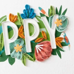 Hallmark Floral Happy Quilled Paper Handmade Birthday Card -Hallmark Sales Store Happy and Flowers Quilled Paper Birthday Card for Her 1299LAD2728 04