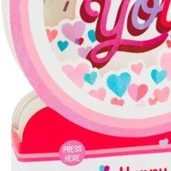 Hallmark All My Love Snow Globe Musical 3D Pop-Up Valentine's Day Card With Motion -Hallmark Sales Store Hearts Snow Globe 3D PopUp Music Motion Valentines Day Card 1299VAY9986 04