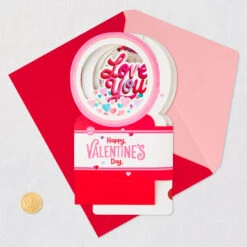 Hallmark All My Love Snow Globe Musical 3D Pop-Up Valentine's Day Card With Motion -Hallmark Sales Store Hearts Snow Globe 3D PopUp Music Motion Valentines Day Card 1299VAY9986 05