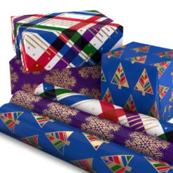 Hallmark Jewel Tones Assorted 3-Pack Christmas Wrapping Paper, 120 Sq. Ft. -Hallmark Sales Store Jewel Tones Christmas Wrapping Paper Set 5JXW1251 03