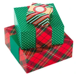Hallmark Joy To You 3-Pack Christmas Gift Boxes, Assorted Sizes And Designs -Hallmark Sales Store Joy to You Assorted Christmas Gift Boxes 55XBC1128 01