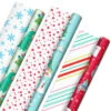 Hallmark Winter Friends 3-Pack Reversible Kids Christmas Wrapping Paper Assortment, 120 Sq. Ft.