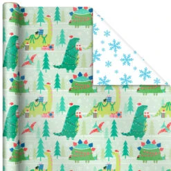 Hallmark Winter Friends 3-Pack Reversible Kids Christmas Wrapping Paper Assortment, 120 Sq. Ft. 9 Hallmark Winter Friends 3-Pack Reversible Kids Christmas Wrapping Paper Assortment, 120 Sq. Ft. -Hallmark Sales Store Kids Reversible Christmas Gift Wrap Assortment 5JXW1073 04