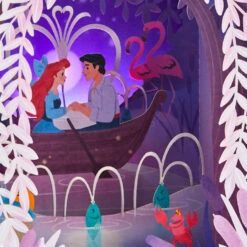Hallmark Disney The Little Mermaid 3D Pop-Up Musical Valentine's Day Card With Light -Hallmark Sales Store Kiss the Girl PopUp Music Light Valentines Day Card 1099VAY9992 04